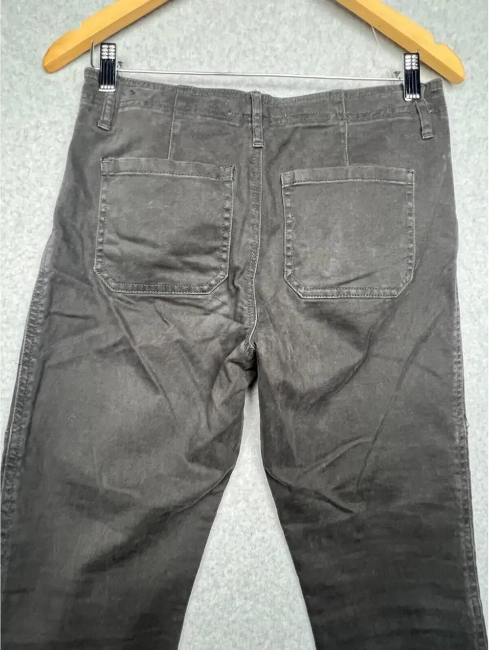 Abercrombie & Fitch Moto Pants Womens 4 /27W High Rise Stretch Grunge Zip Ankle